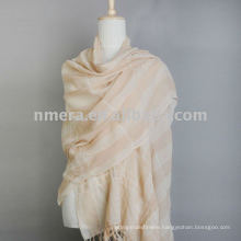 Fashion wrinkle&stripe Mercerized Wool Scarf/Shawl/Stole